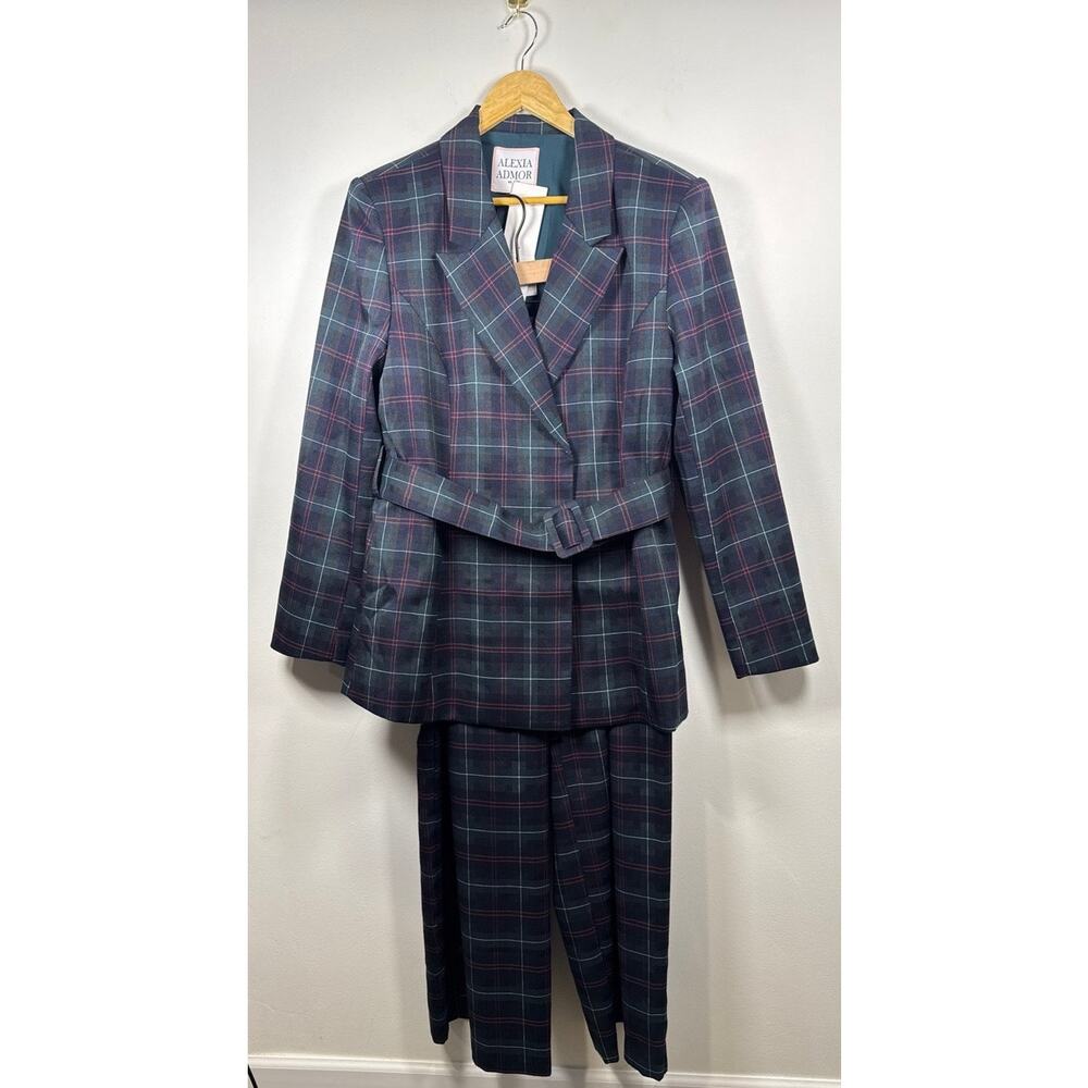 Alexia Admor Janna Longline Plaid Suit Set (2 Piece), Size 14 NWT - Picture 2 of 8